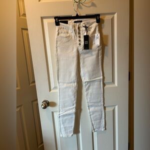 Numero Size 26 Women's White Denim Jeans Verona Ankle High Rise Skinny NWT